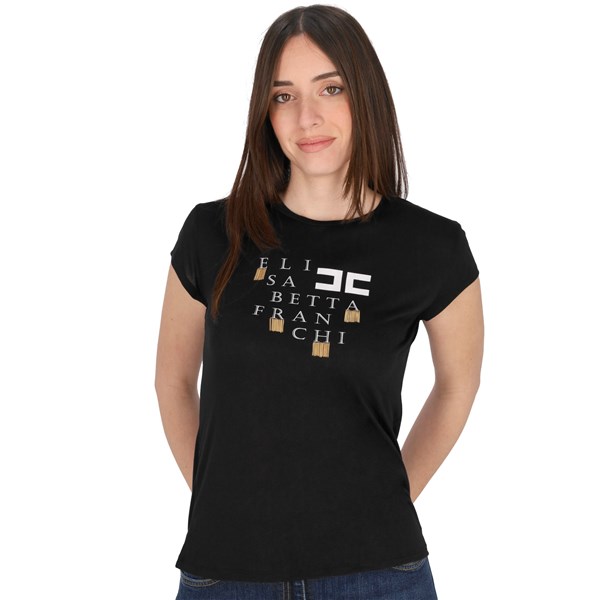 Elisabetta Franchi Abbigliamento Donna T-shirt Nero D MA00841E2