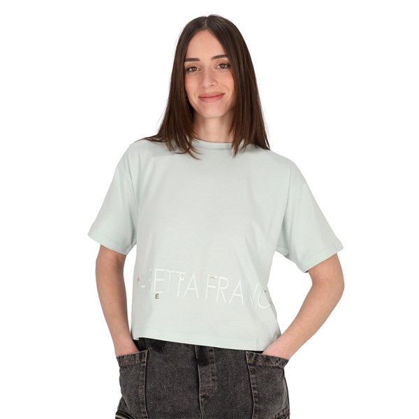 Elisabetta Franchi Abbigliamento Donna T-shirt Verde Acqua D MA00141E2
